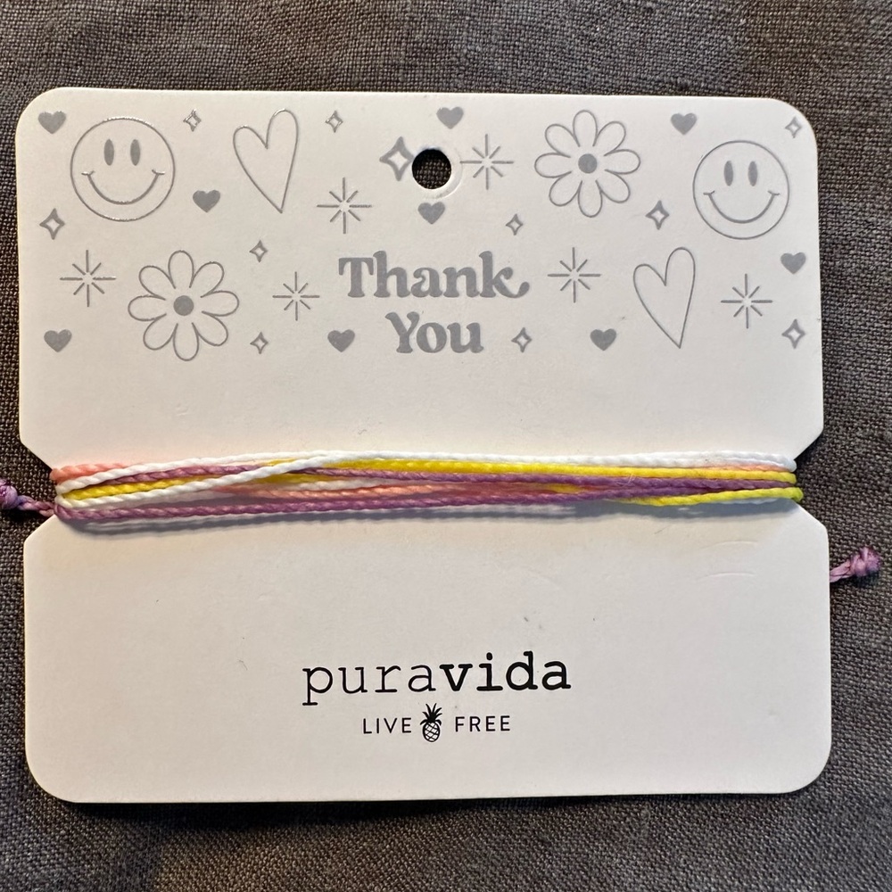 Pura Vida Thank You Gifting Original Pastel Colors NWT